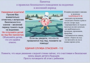 Памятка о правилах безопасного поведения на водоемах