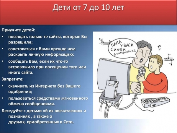 Дети (7-10 лет) в интернете