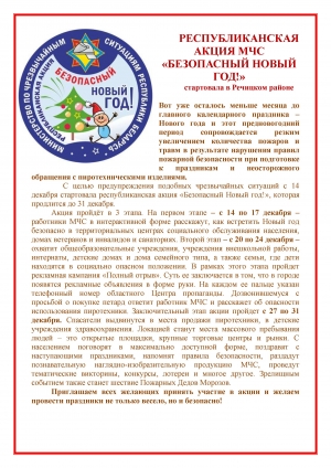 «БЕЗОПАСНЫЙ НОВЫЙ ГОД!»